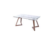 Retro style glass top table w/ wooden legs by ESF additional picture 4