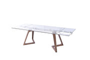 Retro style glass top table w/ wooden legs by ESF additional picture 5