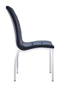 Black leatherette / chrome metal chair by ESF additional picture 3