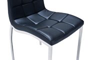 Black leatherette / chrome metal chair by ESF additional picture 4