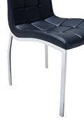 Black leatherette / chrome metal chair by ESF additional picture 5