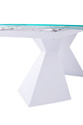 Modern white frosted glass table w/ extension by ESF additional picture 2
