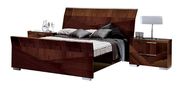 High gloss rich walnut finish modern bed by Alf Italy additional picture 2