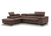 Contemporary caramel full leather sectional by ESF additional picture 2