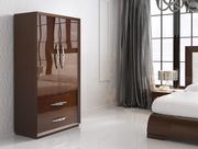 Walnut high-gloss lacquer Spain-made king bedroom by Franco Spain additional picture 3