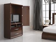 Walnut high-gloss lacquer 2 door wardrobe by Franco Spain additional picture 2