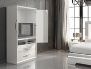 White high-gloss lacquer 2 door wardrobe by Franco Spain additional picture 2