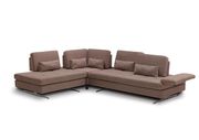 Contemporary low-profile almond fabric sectional by ESF additional picture 2