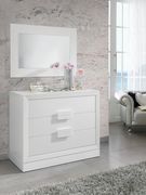 Modern white platform low-profile king size bed additional photo 3 of 7