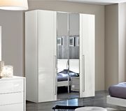 Modern white platform low-profile king size bed additional photo 4 of 7