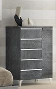 Gray lacquer modern platform bed made in Italy by Status Italy additional picture 3