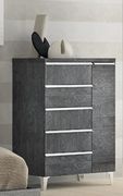 Gray lacquer king size platform bed made in Italy by Status Italy additional picture 4
