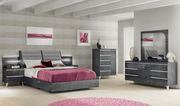 Gray lacquer king size platform bed made in Italy by Status Italy additional picture 7