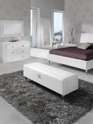 Modern white leatherette bed made in Spain by ESF additional picture 5