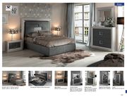 Gray modern Spain-made high headboard king  bed by Franco Spain additional picture 5