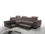 Gray fabric sectional w/ built-in sleeper by ESF additional picture 2