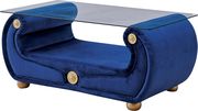 Full blue fabric tufted backs traditional couch by ESF additional picture 6