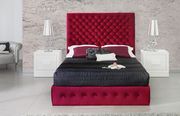 Passion burgundy fabric high headboard bed by Dupen Spain additional picture 3