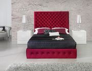 Passion burgundy fabric high headboard king size bed by Dupen Spain additional picture 4
