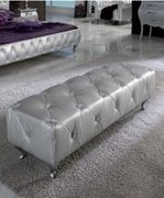 Silver modern platform bed with tufting all around by ESF additional picture 5
