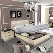 Modern silver ivory finish bed w/ headboard lights by Camelgroup Italy additional picture 4