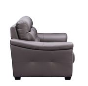 Stylish modern dark brown leather loveseat by ESF additional picture 2