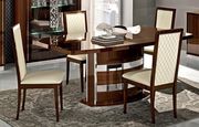 Walnut high gloss lacquer modern dining table additional photo 2 of 4