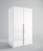 Spanish-made ultra-modern white high-gloss king size bed additional photo 3 of 5