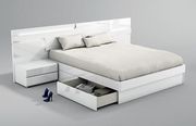 Spanish-made ultra-modern white high-gloss king size bed additional photo 4 of 5