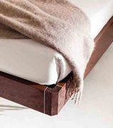 Modern platform bed in walnut lacquer by ESF additional picture 3