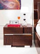 Modern platform bed in walnut lacquer by ESF additional picture 4