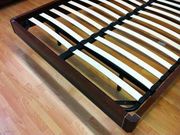 Modern platform bed in walnut lacquer by ESF additional picture 7