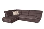 Modern dark gray/brown microfiber sectional by ESF additional picture 2