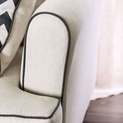 Transitional style fabric off white loveseat by Furniture of America additional picture 3