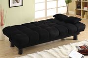 Soft black microfiber sofa bed by Furniture of America additional picture 2