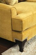 Gold fabric retro style sofa additional photo 4 of 3
