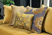 Gold fabric retro style chair additional photo 2 of 2
