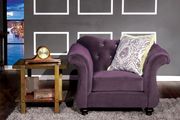 Royal style tufted sofa in purple fabric by Furniture of America additional picture 5