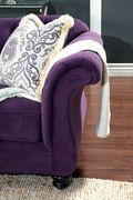 Royal style tufted sofa in purple fabric by Furniture of America additional picture 7