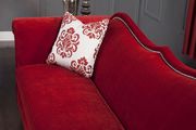 Modern Victorian style couch in red fabric by Furniture of America additional picture 3