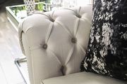 Cream linen-like fabric traditional US-made sofa additional photo 3 of 4
