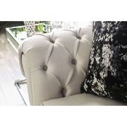 Cream linen-like fabric traditional US-made loveseat by Furniture of America additional picture 3