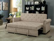 Beige fabric tufted back sleeper sofa by Furniture of America additional picture 2
