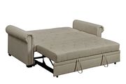 Beige fabric tufted back sleeper sofa by Furniture of America additional picture 3