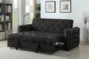 Dark gray fabric tufted back sleeper sofa by Furniture of America additional picture 2