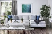 Linen-like fabric light gray US-made sectional sofa by Furniture of America additional picture 6