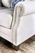 Linen-like beige fabric US-made nailhead trim sofa by Furniture of America additional picture 7