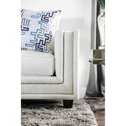Off-white chenille fabric casual style loveseat by Furniture of America additional picture 5