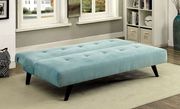 Light blue flannelette casual style sofa bed by Furniture of America additional picture 2