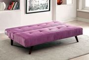 Purple flannelette casual style sofa bed by Furniture of America additional picture 2